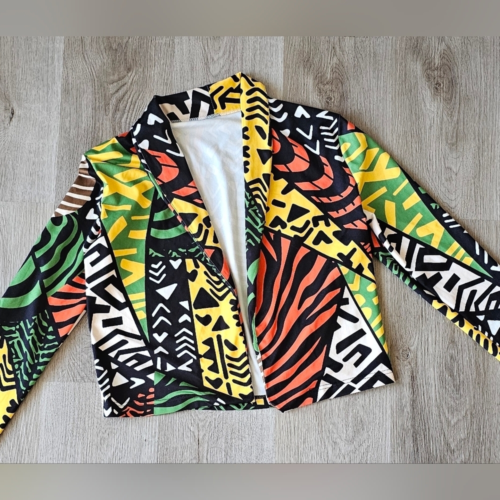 Large Two-Piece Safari Print Suit - Picture 3 of 4